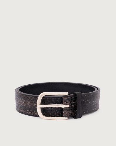 Cintura Wave Soapy in cuoio 3,5 cm