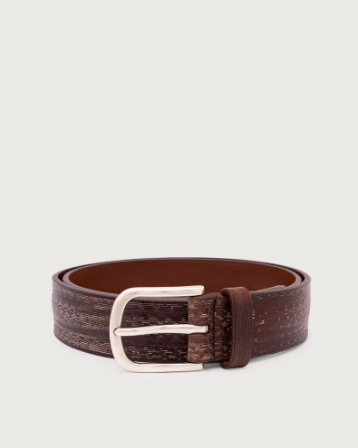 Cintura Wave Soapy in cuoio 3,5 cm