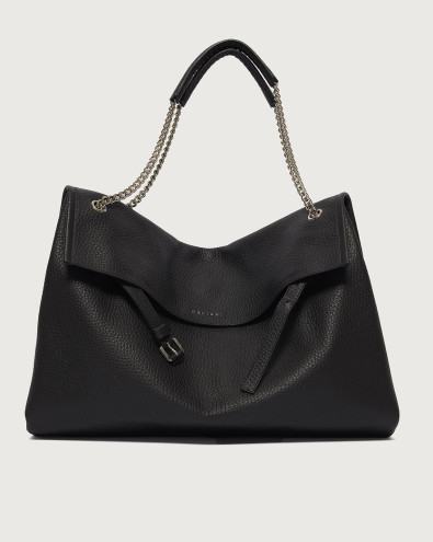 Borsa Venus Soft Large a spalla in pelle martellata