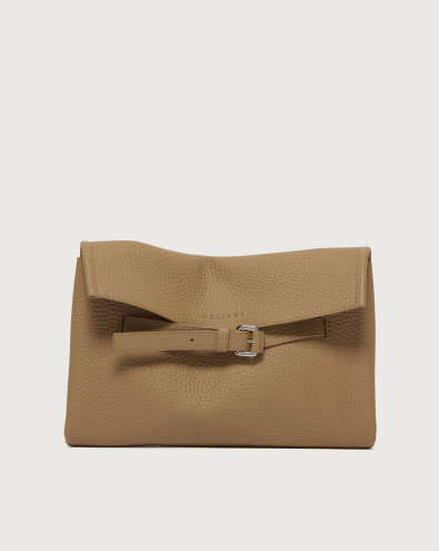 Borsa Venus Clutch Soft a mano in pelle martellata