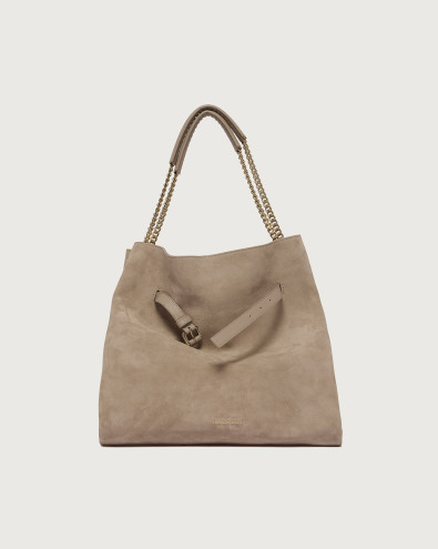 Borsa Venus Hobo Peach a spalla in suede