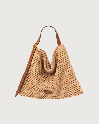 Borsa Todo Elba Small a spalla in cotone e pelle