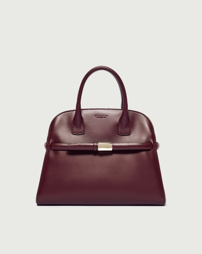 Borsa Aura Alba Midi a mano in pelle con tracolla