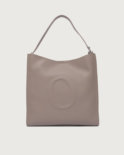 Borsa Her-O Soft Large a spalla in pelle martellata con tracolla