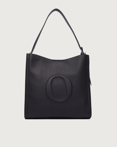 Borsa Her-O Soft Midi a spalla in pelle martellata con tracolla