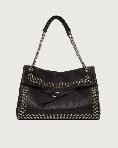 Borsa Venus Pegaso Stud Midi a spalla in pelle