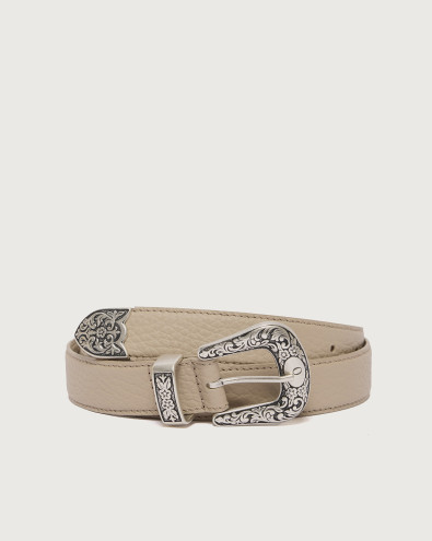 Cintura Soft trittico in pelle 3,5 cm