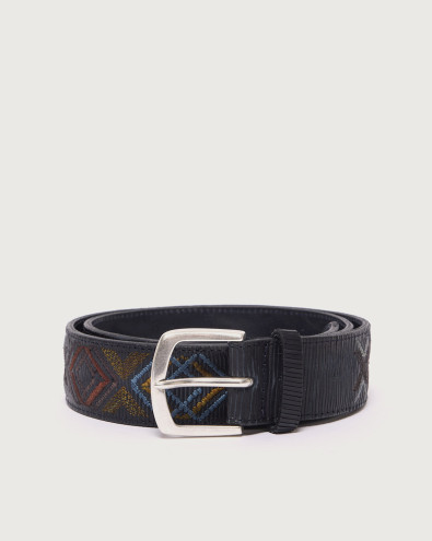 Cintura Blade Guerrero in cuoio 3,5 cm