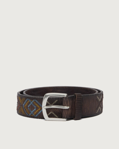 Cintura Blade Guerrero in cuoio 3,5 cm