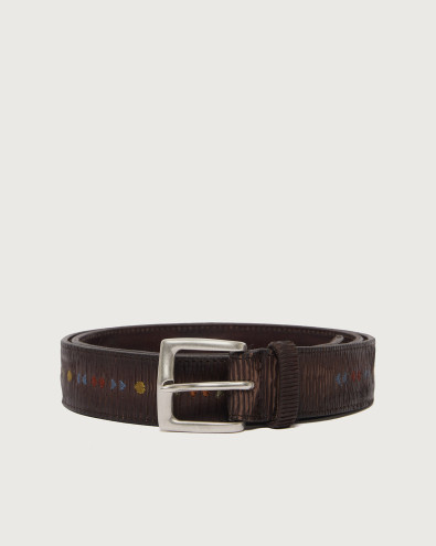 Cintura Blade Symbol in cuoio 3,5 cm