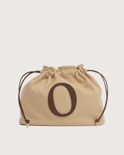 Pouch Her-O in tessuto e pelle