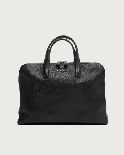 Briefcase slim Work Lagoon in pelle