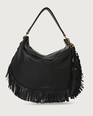 Borsa a spalla Pong Chevrette Savage in pelle con tracolla
