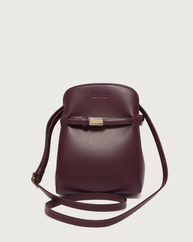 Borsa Aura Alba Pocket a tracolla in pelle