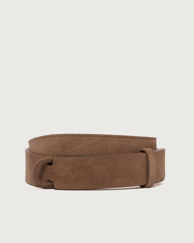 Cintura Nobuckle Suede in camoscio