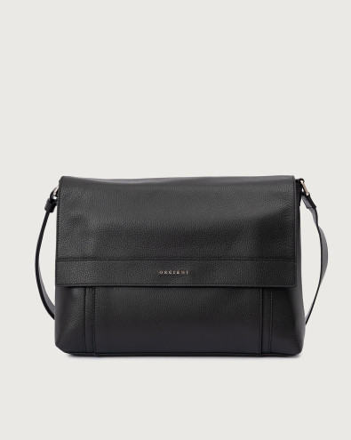 Borsa messenger Micron in pelle martellata