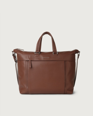 Borsa a mano e a tracolla grande Micron in pelle