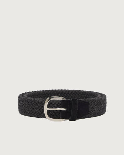 Cintura elasticizzata in lana 3,5 cm XU0132