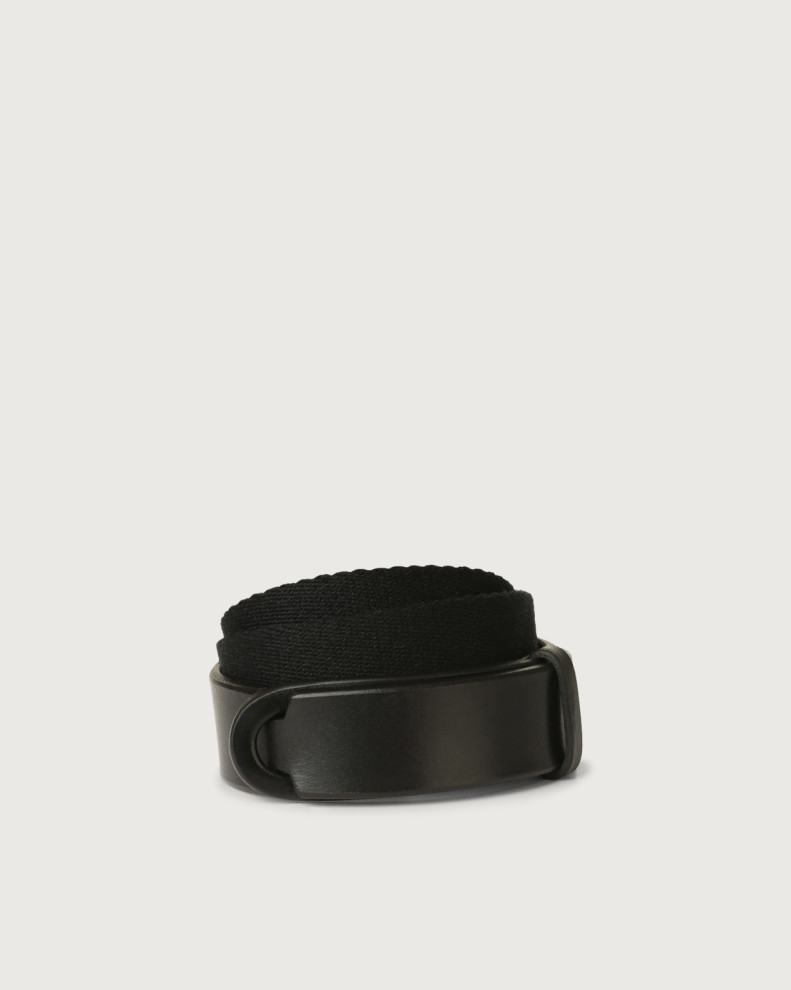 Cintura bambino Nobuckle Kids Bull in cuoio e tessuto