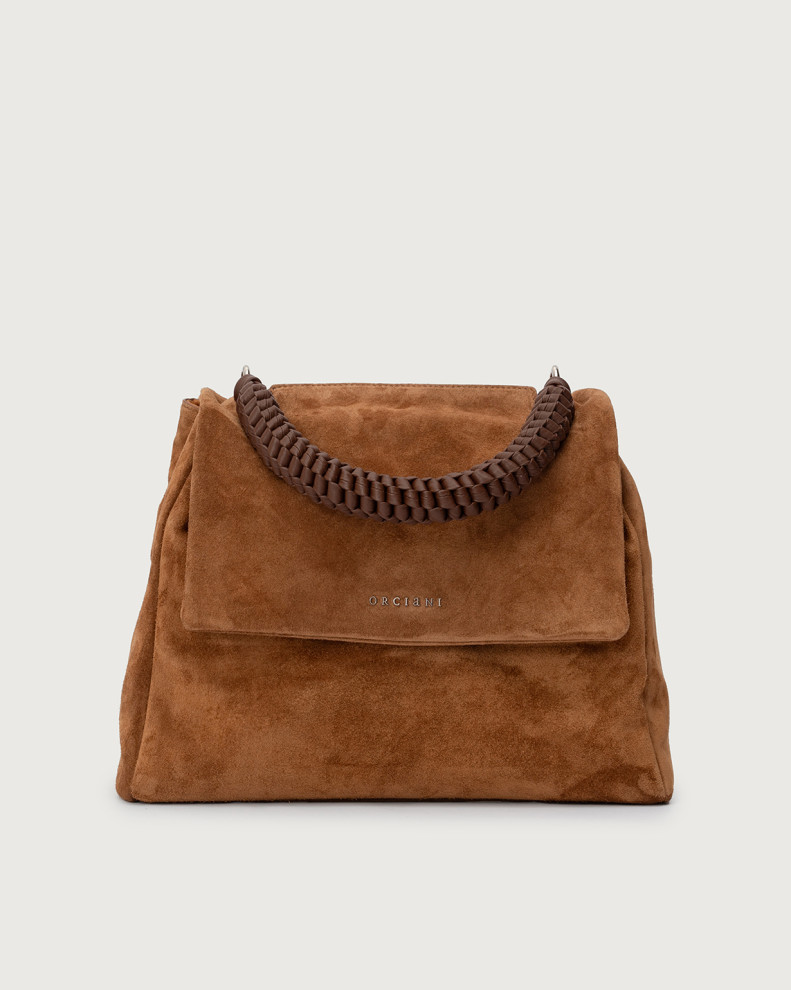 Borsa Sveva Peach Media a spalla in pelle con tracolla