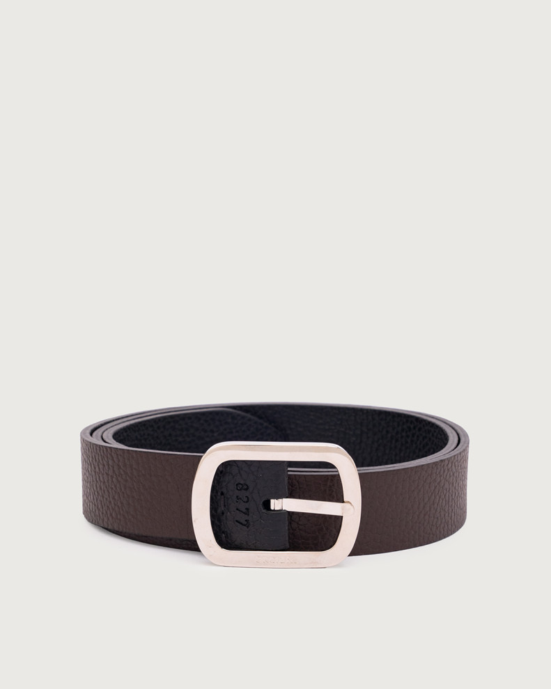 Cintura reversibile Dollaro Double in pelle 3 cm