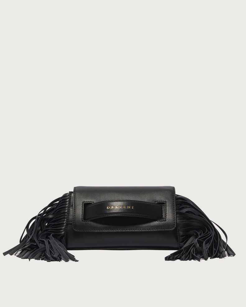 Clutch Gossip Boston Fringe in pelle