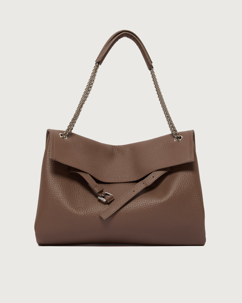 Borsa Venus Soft Midi a spalla in pelle martellata