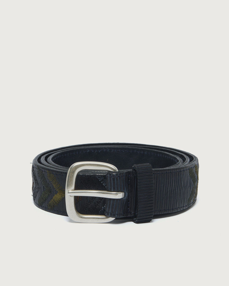 Cintura Blade Peak in cuoio 3,5 cm