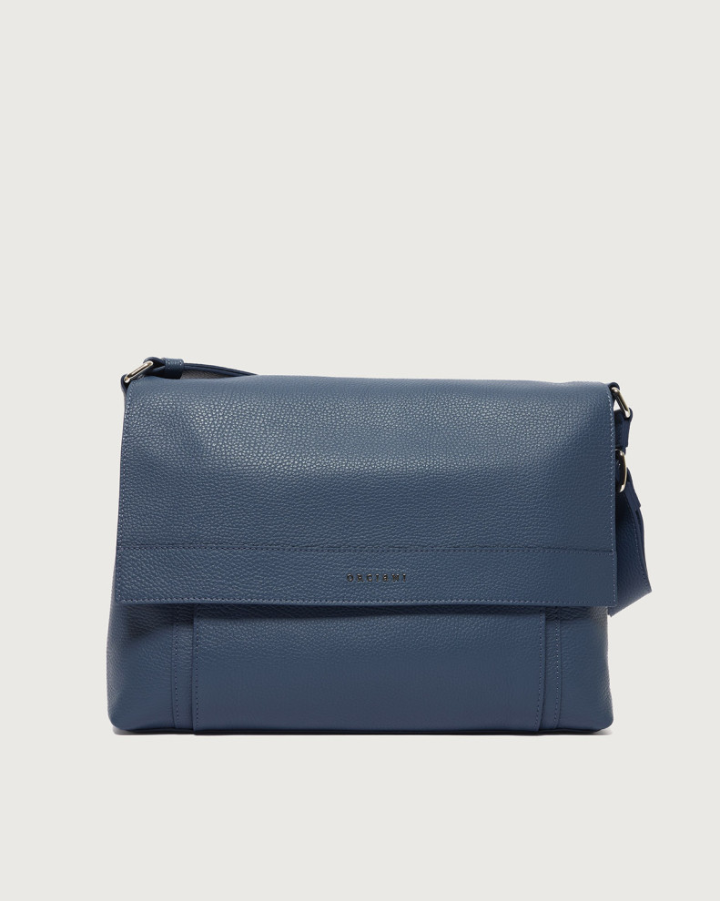 Borsa messenger Micron in pelle martellata