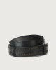 Cintura Nobuckle Bull in pelle con infilatura