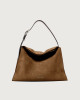 Borsa Trinity Peach Midi a spalla in suede e cuoio