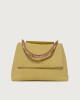 Borsa Sveva Peach Flowers Midi a spalla in suede con tracolla