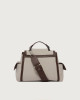 Orciani Borsa Sveva Savana Cargo Small a mano in canvas e pelle con tracolla Pelle e cotone COCOA