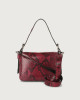 Orciani Mini bag Soho Diamond in pelle con tracolla Pitone RUBINO