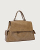 Orciani Borsa Sveva Stark Cargo Large a spalla in pelle con tracolla Pelle lucida BISCOTTO