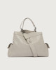 Orciani Borsa Sveva Stark Cargo Large a spalla in pelle con tracolla Pelle lucida GESSO