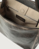 Orciani Sveva Delavè Medium leather handbag with strap Pelle FANGO