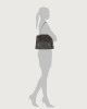 Orciani Sveva Delavè Medium leather handbag with strap Pelle FANGO