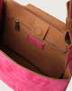 Orciani Borsa Sveva Media Nabucco Tan in nubuck a spalla con tracolla Nubuck, Pelle FUCSIA