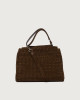 Orciani Borsa Sveva Peach Woven Media a spalla in suede con tracolla Pelle scamosciata COCOA