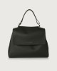 Orciani Borsa Sveva Soft Media a spalla in pelle con tracolla Pelle NERO