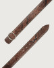 Orciani Cintura Diamond in pitone con fibbia monogram Pitone CACAO