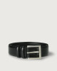 Orciani Cintura classica Toledo in pelle 3,5 cm Pelle NERO