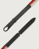 Orciani Cintura Nobuckle Line in cuoio e tessuto Cuoio, Tessuto BLU+ROSSO