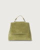 Orciani Borsa a mano piccola Sveva Naif in suede con tracolla Camoscio KIWI