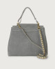 Orciani Borsa Nabucco Ball Media in pelle con tracolla Nubuck GRIGIO