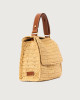 Orciani Borsa Sveva Ponza Midi a spalla in rafia intrecciata a mano Raffia and leather CUOIO