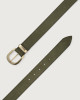 Orciani Nabucco nubuck leather belt 3,5 cm Nubuck OLIVA