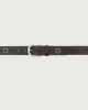 Orciani Cintura Bull Soft in cuoio con cabochon Pelle NERO