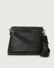 Orciani Borsa a spalla Missy in pelle con catena e tracolla Pelle martellata NERO